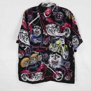 Orange County Choppers Shirt Mens 2XL Black Motorcycle Graphic Biker OCC